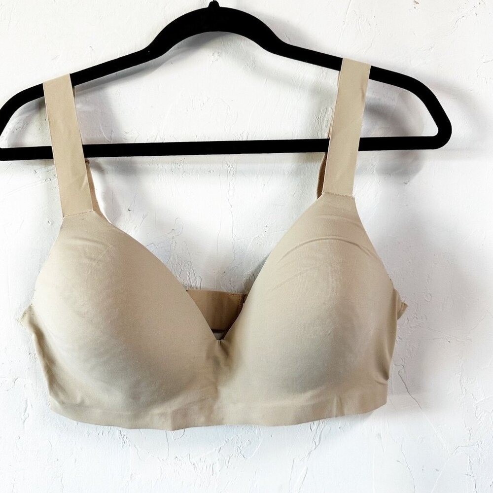 True Body Boost Longline Bra Nude Womens Large Comfort Stretch Padded